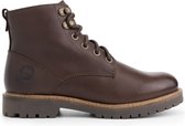 Travelin' Stalon Dames - Leren Veterschoenen - Wol gevoerde boots - Donkerbruin leer - Maat 42