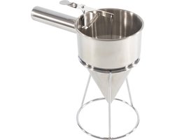 Beslagdispenser - RVS -  Ø13x20cm - Beslag Dispenser - Deeg Dispenser - Batter Dispenser - Doseer Giettrechter
