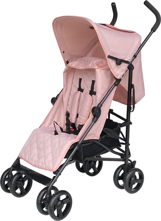 Cabino Buggy - Plooibuggy - Lichtgewicht - 5 standen - Comfortabele  Rugleuning – Soft Pink | bol.com