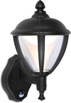 LUTEC Unite - LED 'wall up' wandlamp voor buiten met sensor - 330 lm - Zwart
