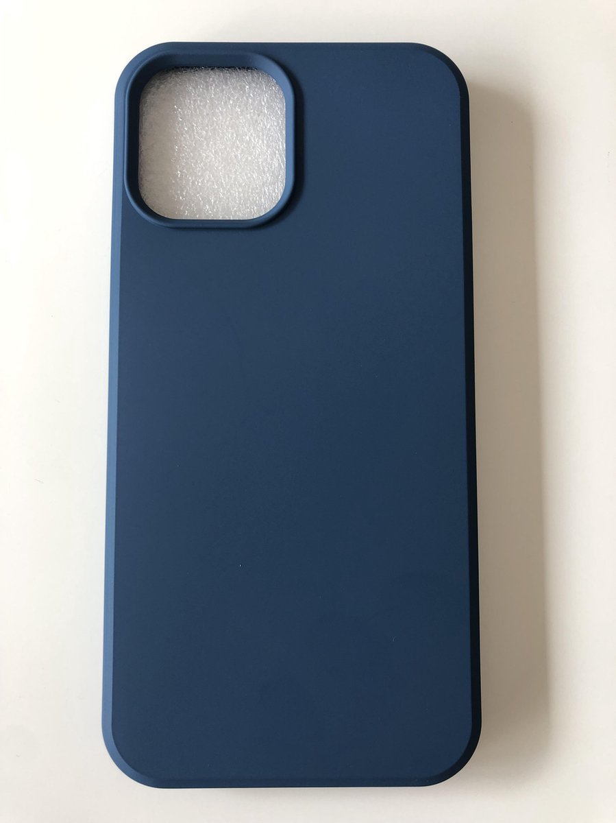 Siliconen back cover case - Geschikt voor iPhone 12 Pro Max - TPU/Siliconen hoesje Blauw