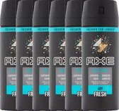 Axe - Deodorant Spray - Collision Leather + Cookies - 6 x 150ML - Voordeelverpakking