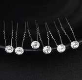Bruids Haar Clips (S) Crystal 12 stuks - Haar sieraden- Haarpin- Dames haarversiering- Haar accessoire-Bruid Haarpinnen zilver U-vormige- Haarpinnen zilver glitter - Crystal | Brui