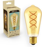 LED's Light LED Gloeilamp goud E27 - Dimbaar - ST64 Lichtbron - Extra warm wit