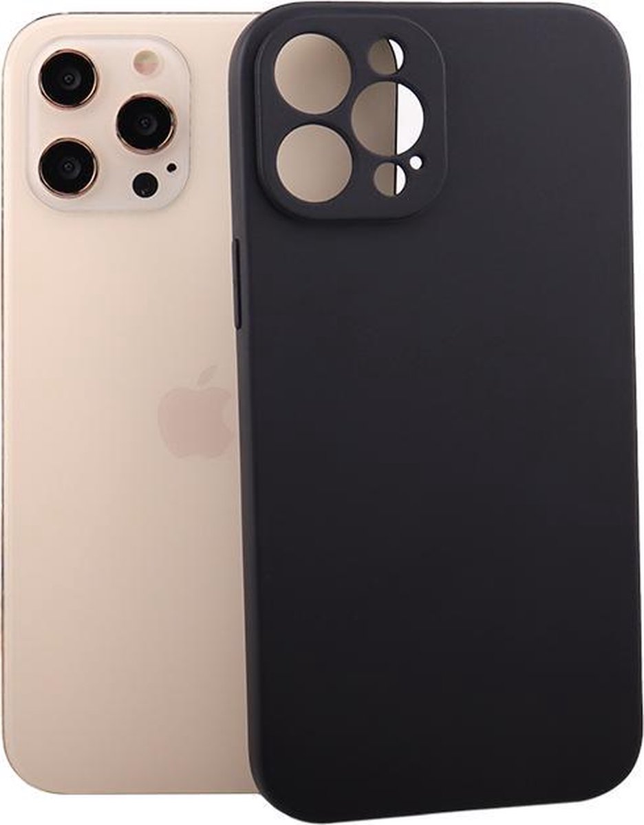 TrendyBescherming Telefoonhoesje - Back Cover - Geschikt Voor Apple IPhone 12 Pro Max - Zwart