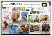 Dierentuin dieren – Luxe postzegel pakket (A6 formaat) : collectie van 50 verschillende postzegels van dierentuin dieren – kan als ansichtkaart in een A6 envelop - authentiek cadea