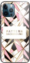 Marmer gehard glazen achterkant TPU-randhoes voor iPhone 13 Pro (HCBL-17)