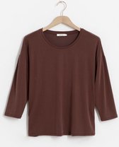 Sissy-Boy - Donkerrood T-shirt met driekwart mouwen