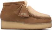 Clarks - Dames schoenen - Wallabee Wedge - D - light tan suede - maat 6
