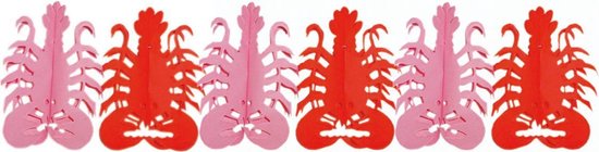 2x guirlande en papier avec homards de créatures marines 3 mètres - Fournitures de fête/décoration Maritime/Restaurant