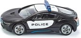 BMW i8 US-Police politieauto 8 cm staal zwart/wit (1533)