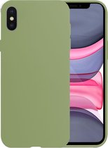 Hoes voor iPhone Xs Max Hoesje Siliconen - Hoes voor iPhone Xs Max Case - Hoes voor iPhone Xs Max Hoes - Groen