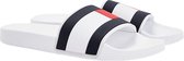 Tommy Hilfiger Slippers - Maat 45 - Mannen - Wit - Navy - Rood