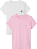 Calvin Klein Monogram T-shirt - Vrouwen - wit - roze
