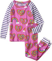 Hatley 2delige Meisjes Pyjama Twisty Rainbow Hearts