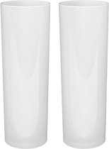 2x Longdrinkglas Cairo wit 22cl l Onbreekbare kunststof l Plastic drinkglazen