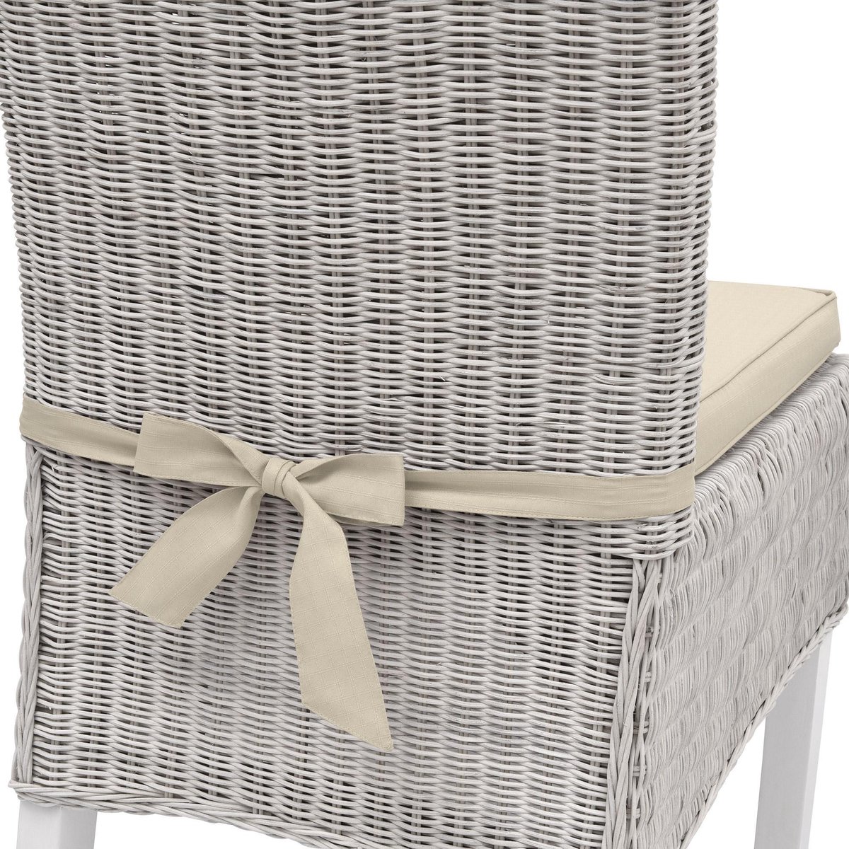 JAVAAN - Gallette de chaise 45x45 cm - avec cordons de fixation - Driftwood