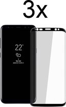 Samsung S8 Screenprotector - Beschermglas Samsung galaxy S8 Screen Protector Glas - Full cover - 3 stuks