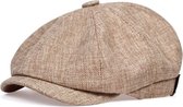 Flat Caps Heren - Heren Pet - Baret Heren - Heren Kleding - Tommy Shelby - Cadeau Man - Beige - One Size