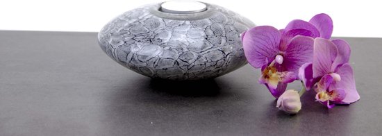 Urn - Glazen Urn - Urne - Mini Urn Waxinelichthouder Disc van mondgeblazen glas D15cm