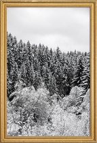 JUNIQE - Poster met houten lijst In The Forest -13x18 /Grijs & Wit
