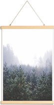 JUNIQE - Posterhanger Misty Forest -40x60 /Grijs