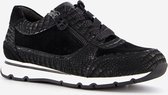 Jana dames sneakers met croco print - Zwart - Maat 41 - Uitneembare zool