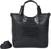 Bag in bag Ines Delaure croco zwart
