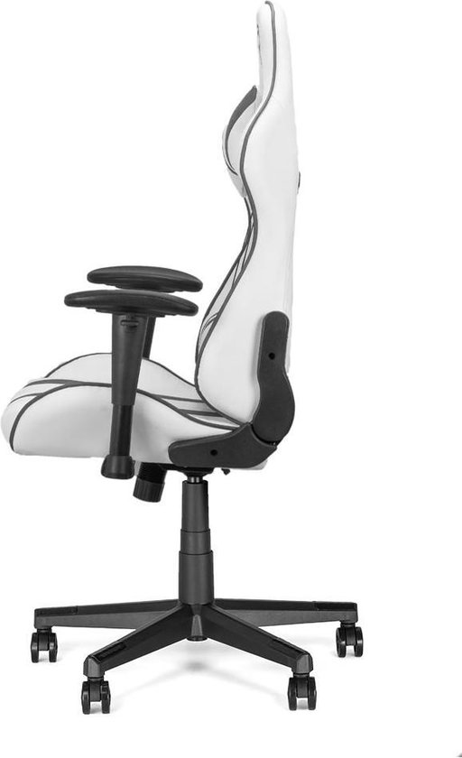 Ranqer Felix Gamestoel - Gaming Chair  / Gaming Stoel - Ergonomische Bureaustoel - Verstelbaar armleuningen - Wit / Grijs