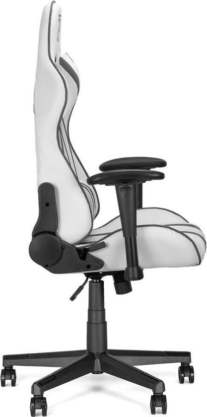 Ranqer Felix Gamestoel - Gaming Chair  / Gaming Stoel - Ergonomische Bureaustoel - Verstelbaar armleuningen - Wit / Grijs