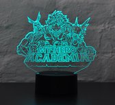 3DAnimeLeds - My hero Academia Logo Design - MHA - My Hero Academia - Lampe 3D - Led Light - Anime