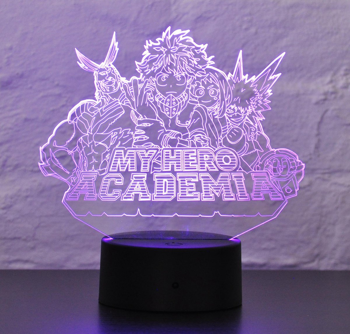 MHA - - Lamp Design Led... Logo - - My Academia bol 3D Academia - hero Hero | DawnLights My