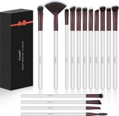 Sefaras Luxe Make Up Kwasten Set - Make Up Brush - Oogschaduw – Beauty - Foundation Kwast - Poederkwast - Brush - Make Up - Cosmetica - Kwasten Set - Make Up Penselen Set – Make Up Set - Wit