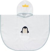 Mousseline Poncho Voor Baby/Kinderen | Pinguïn | 5 - 6 jaar | % 100 Katoen | OEKO-TEX® Standaard