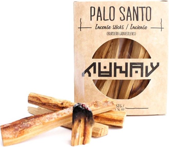 Bois sacré Palo Santo - Original du Pérou - Bois naturel - Encens Palo Santo - Bâtons parfumés - 50 grammes