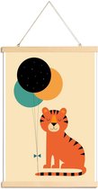 JUNIQE - Posterhanger Time To Celebrate -30x45 /Ivoor & Oranje