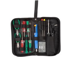 Velleman toolkit, voor de hobbyist, 11-delig, niet-magnetisch, met etui, zwart