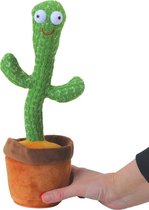 Dansende Cactus Deluxe - Bekend van Tiktok - Praat terug - Zachte knuffel - exclusief batterij