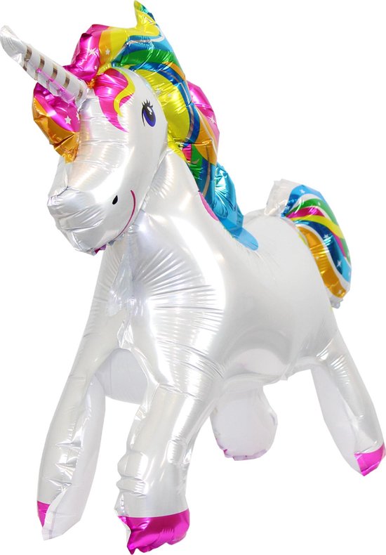 Eenhoorn Verjaardag Versiering 3D Unicorn Ballon Decoratie Feest Versiering Met Rietje – 1 Stuk