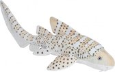 knuffel zebrahaai junior 50 cm pluche wit/beige