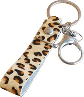 Moodadventures | Sleutelhangers | Luxe Koeleer met Luipaardprint | 8 cm.