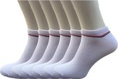 Classinn® Essentials Sneaker sokken 36-41 - 6 paar - dames sport enkelsokken wit