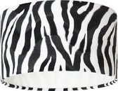 Uniqq Lampenkap velours zebra Ø 35 cm - 20 cm hoog