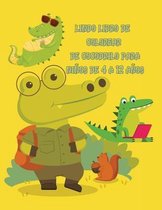 lindo libro de colorear de cocodrilo para niños de 4 a 12 años