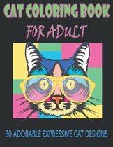 CAT Coloring book For Adult 30 Adorable Expressive CAT Designs