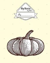 Notebook: My Note My Idea,8 x 10, 110 pages: Pumpkin