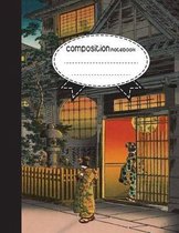 Composition Notebook, 8.5 x 11, 110 pages: Japan Kimono