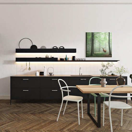 Artaza - Peinture sur toile - Cerf dans la forêt - 50x50 - Photo sur toile - Impression sur toile