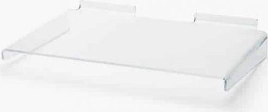 5 pièces! Etagère de présentation Acryl Slatwall 30,5 cm x 20 cm