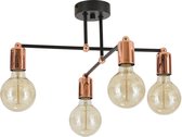Loft Plafondlamp met koper/chroom details